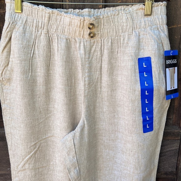 NWT Briggs Linen/Rayon Pull-On Baggy Trousers - Picture 4 of 9